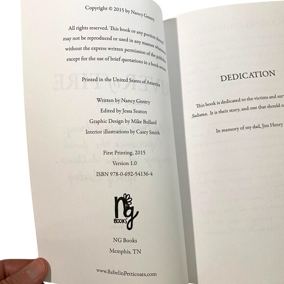 River of Fire Paperback Nancy Gentry Signed First Edition Sultana Historical - Picture 4 of 5